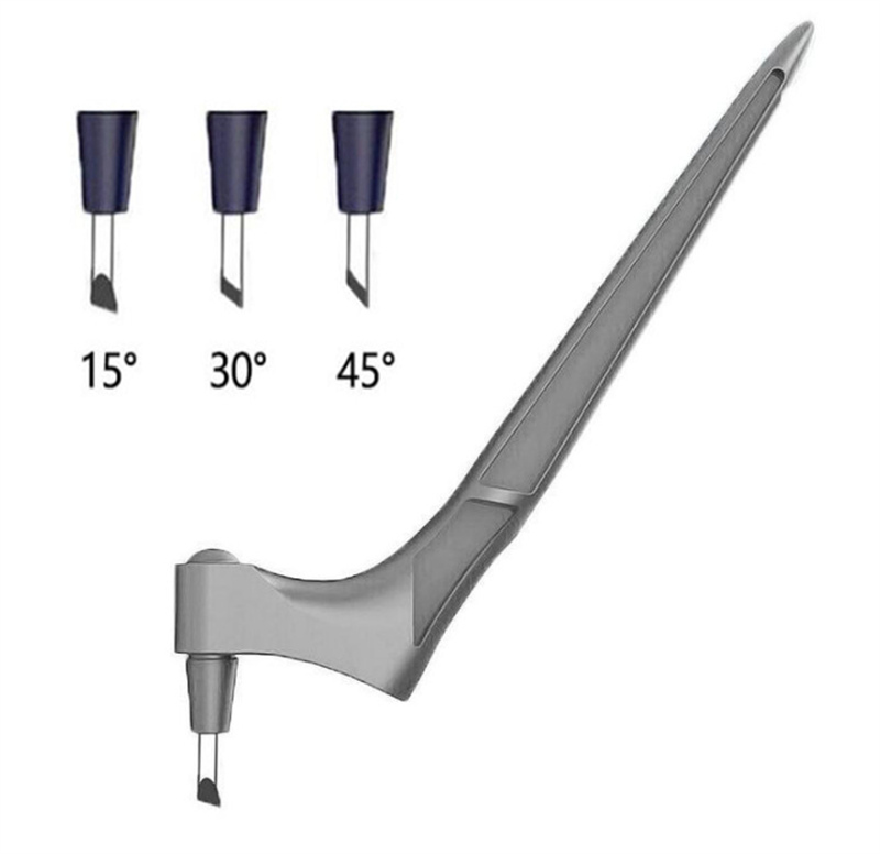 DIY Art Cutting Tool Craft Cutting Kinfe with 360 Steel Rotating Blade Safety Cutter Paper Knife with 3pcs Blades Cutting Pen: gray