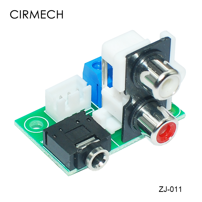 CIRMECH Audio adapter earphone Jack 3.5 mm Audio Socket PCB Adapter to 2.54 mm RCA to 3pin