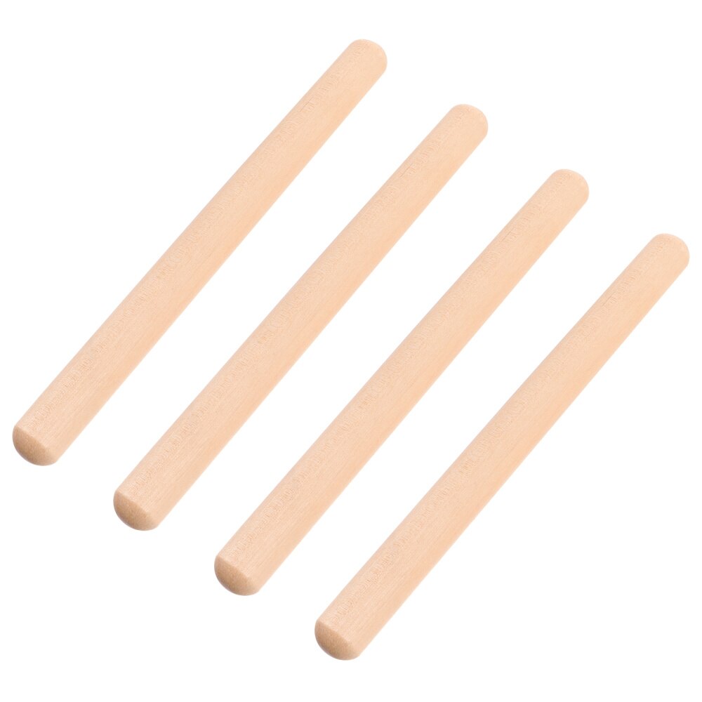 2 Pairs Wooden Rhythm Sticks Musical Percussion Instrument Accessories