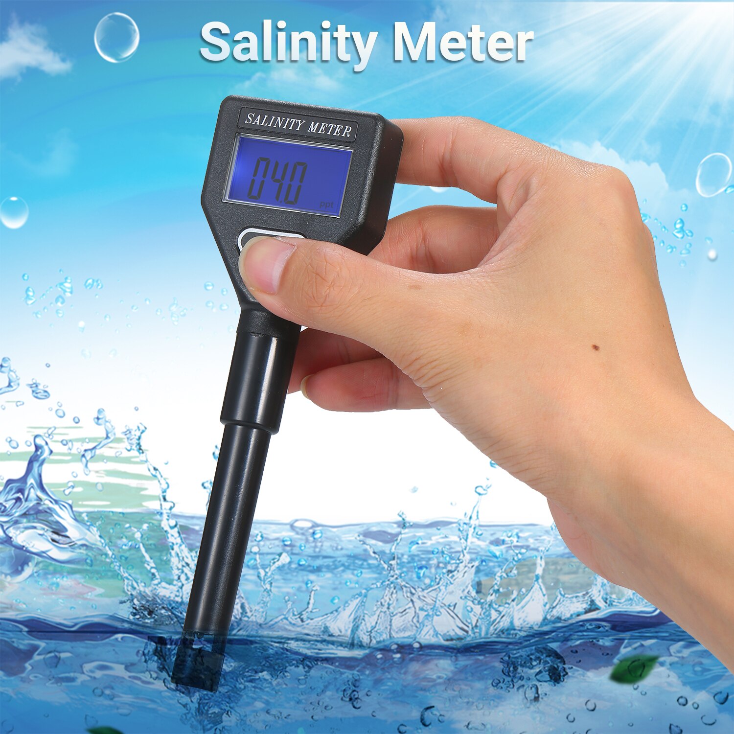 Zeewater Zoutgehalte Refractometer Draagbare Handheld Zoutgehalte Meter Atc Salinometer Aquarium Halometer Zout Gauge Zoutwater Tester