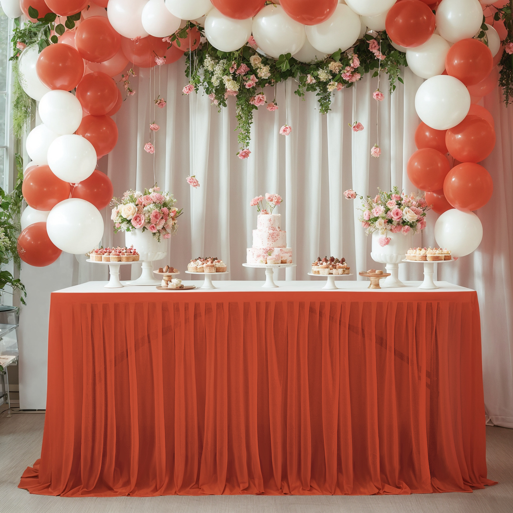 Ivory Tulle Table Skirts for Rectangle Tables 8ft 6ft 4ft for Wedding Party Birthday Baby Shower Cake Event Dessert Tablecloth: 140*140cm / Silver