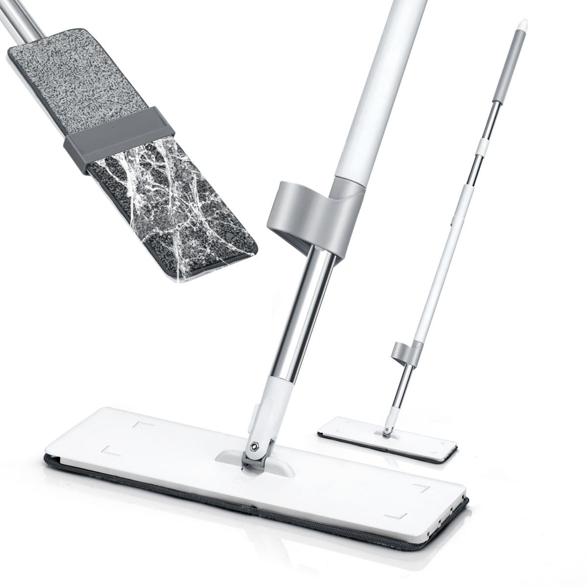 SDARISB Microfiber Mop Floor Cleaning Hardwood Hand Free Washing Mop Laminate Tile Floor Cleaner Mop Dry Wet Mop Cleaning Tools