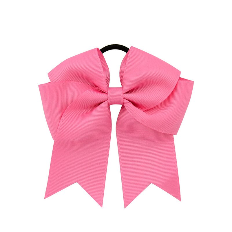 4.5 Inch Girls Cute Solid Cheerleading Bow Women Elastic Hair Bands Ribbon Rope Ponytail Holder Hair Ties Kids Hair Accessories: 13 Watermelon