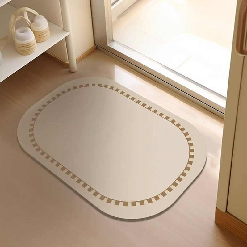 Bathroom Carpet Mat Bathroom Modern Diatomaceous Earth Bath Mat Soft and Comfortable Suitable for The Bathroom Floor Mat: Red / 1700MMx2400MM