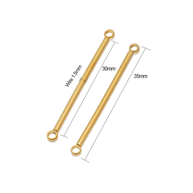 10Pcs Rvs 30/20Mm Bar Links Dunne Stok Strip Connectors Voor Diy Oorbellen Kettingen Connectors sieraden Maken: Rood