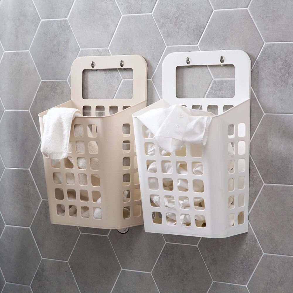 OHTERHOUSE, cesta de colada colgante para ropa sucia, organizador de lavandería de plástico, cesto para lavar ropa, caja de almacenamiento de ropa