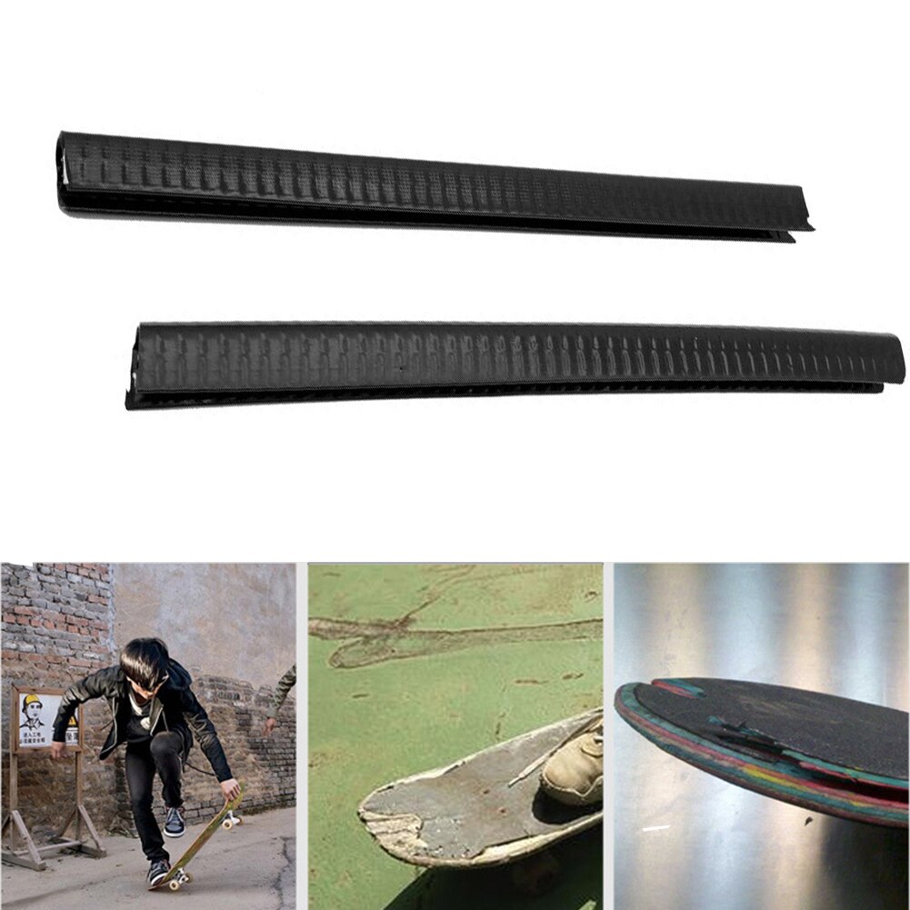 2 stk / pakke u form elastisk gummi sport skateboard kofanger crash anti kollision strip dækbeskyttelse longboard ridsefri udendørs