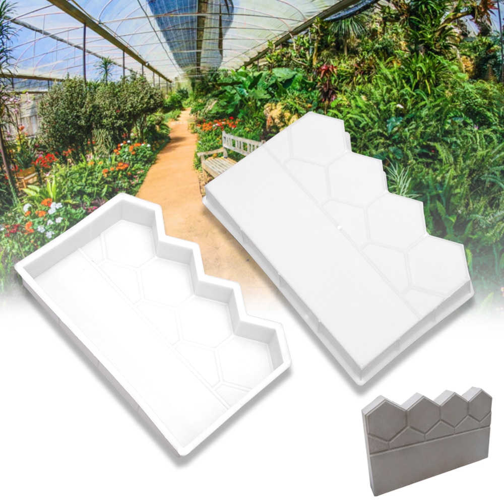 Esgrima molde de cimento flor piscina tijolo antigo cerca molde jardim caminho molde pátio árvore buraco concreto molde diy