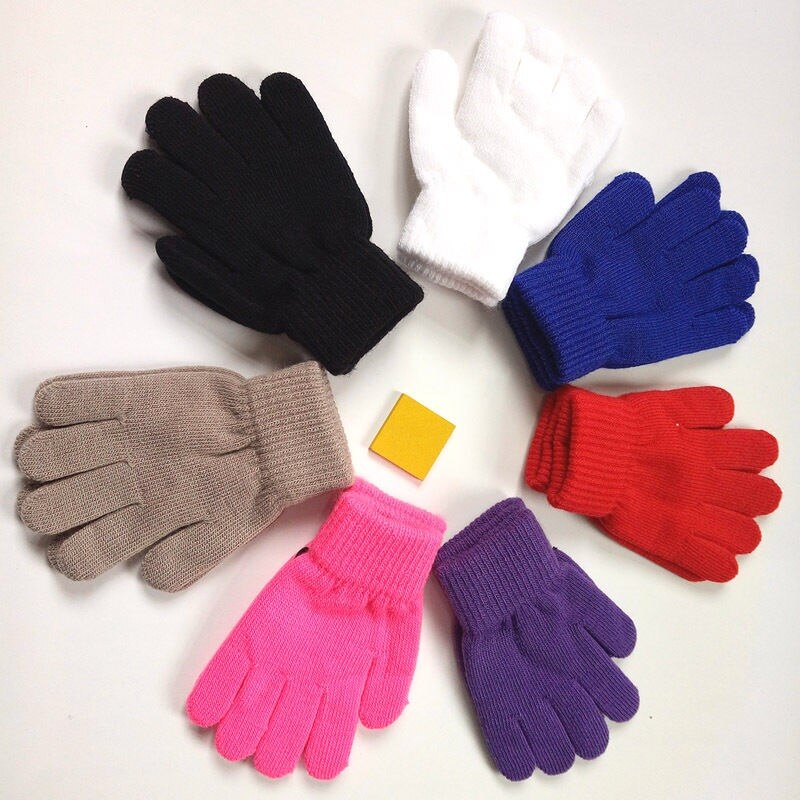 Børns varme handsker om efteråret og vinteren, med elastisk varm effekt, velegnet til børn i alderen 3-10 år, drenge og piger kan