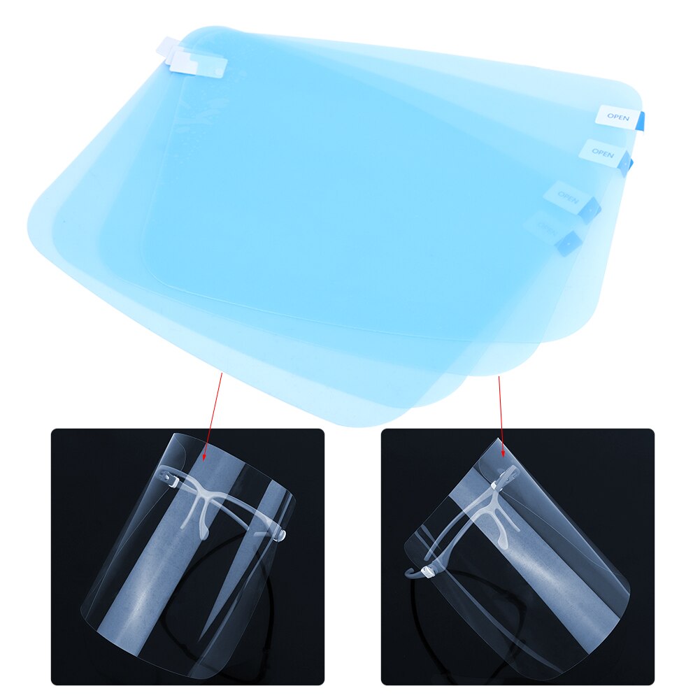 4Pcs Face Mask Double-sided Full Face Coverage Safety Anti-fog Kitchen Cooking Transparent Face Mask Lens Face Protection Cover