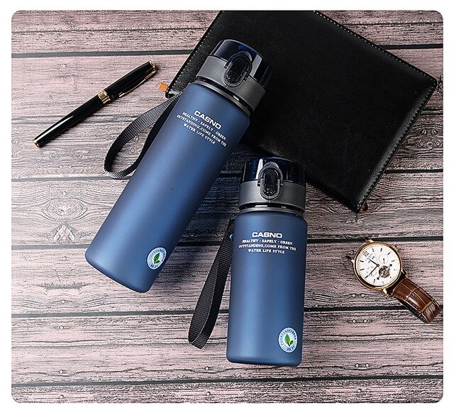Merke bpa gratis lekkasjesikker sport vannflaske tur fotturer bærbar min favoritt drikke flasker 400ml 560ml gratis: 560ml / 6