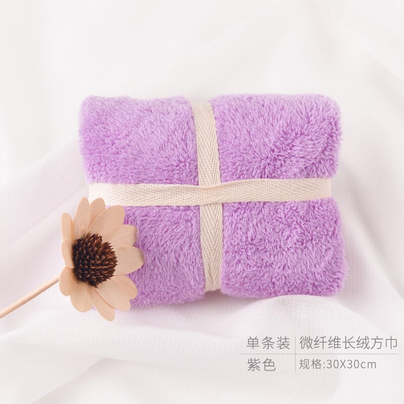 Beroyal Microfiber Kinderen Gezicht Handdoek Leuke Vierkante Baby Gezicht Handdoek Kids Gezicht Doek Washandje 30X30Cm Badkamer gezicht Handdoeken: purple