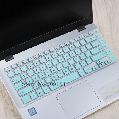 15 15.6 cal klawiatura protector skóry etui na ASUS vivobook s15 x510UQR x510uf x510uq x510 x510u S510 S510UA S510UN S510UQ: Gradual Skyblue