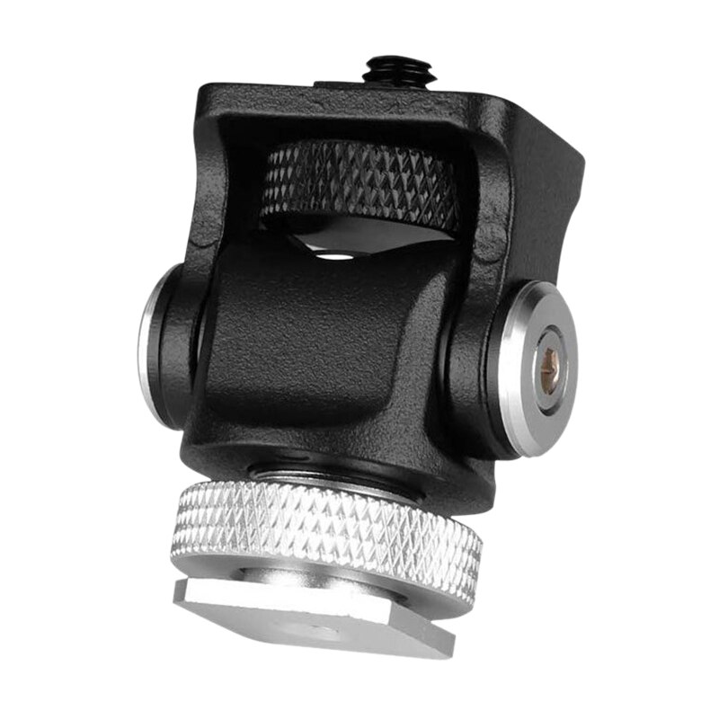 Adjustable Rotated Monitor Bracket Stand Mount Holder 180 360 Degree Mini Shoe Stand for Vlogger DSLR Camera Head