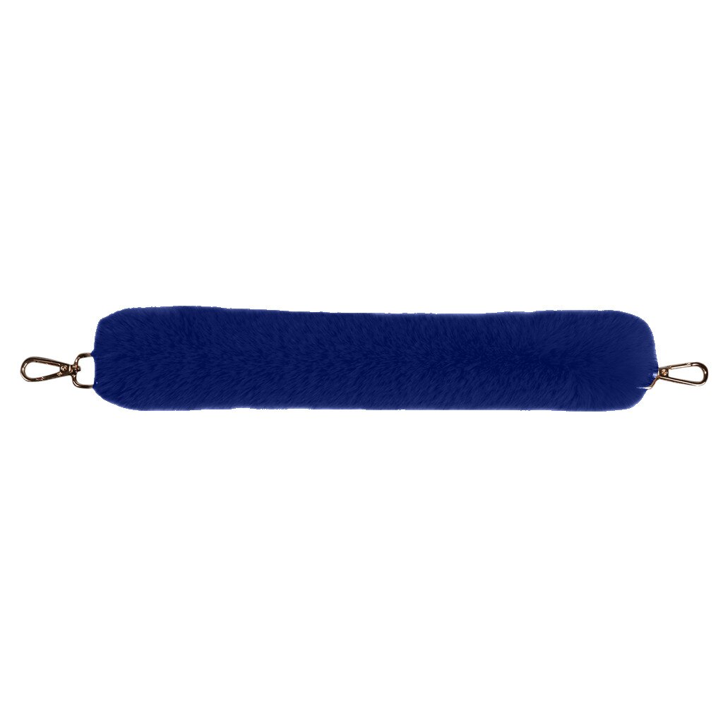Vervanging Vrouwen Pluche Tas Riem Schouder Handtas Riem Riem Faux Fur Tas Riemen Accessoires Handtas Pluche Decoratieve Ketting: Blauw