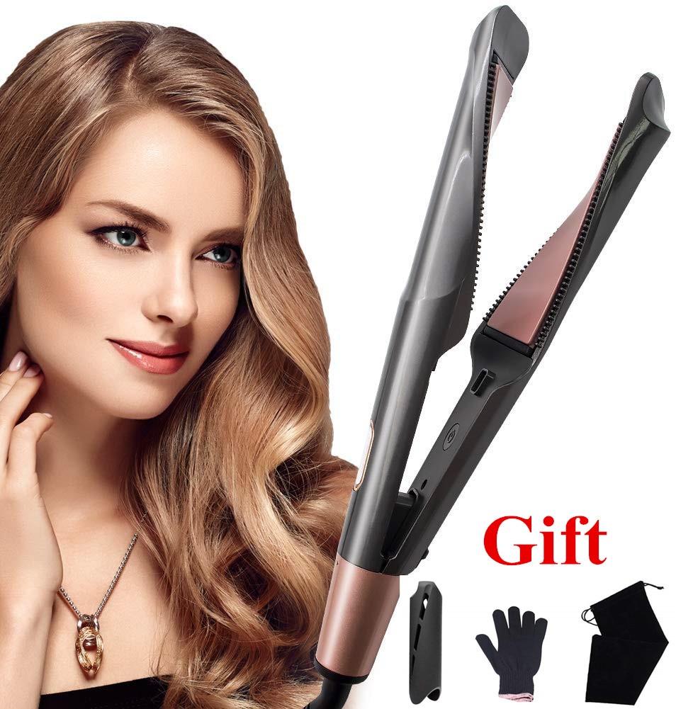 Hair Straightener Curling Iron 2 in 1 Tourmaline Ceramic Twisted Flat Iron Twist Straightening Irons S6606 Perming&Straight