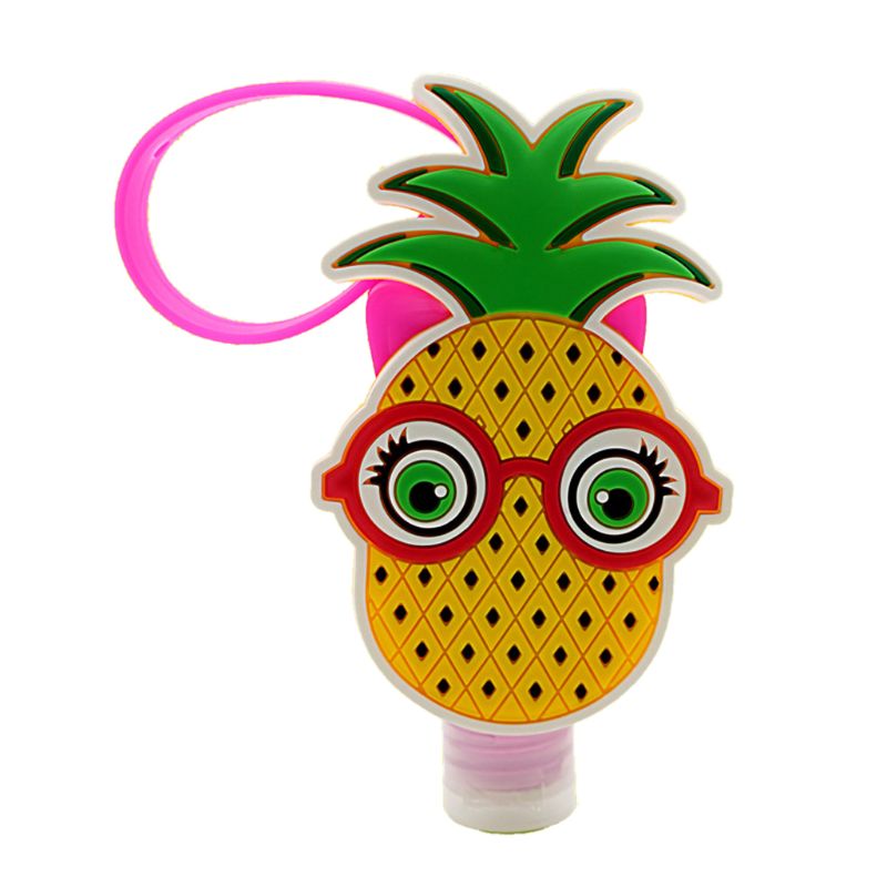 Cute Kids 30ml Empty Travel Bottle Hand Sanitizer Holder with Silicone Case Leak Proof Refillable Portable Containers: C