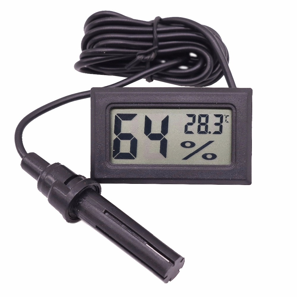 1 Pcs Professionele Mini Probe Lcd Digitale Thermometer Hygrometer Temperatuur Vochtigheid Meter Digitale Display Geen Batterij
