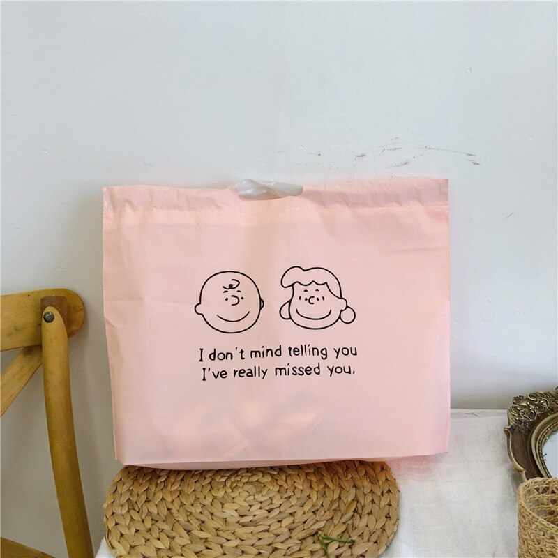 Cute Dog Drawstring Bags Simple Large Capacity Women Shopping Handbag Reuse Recycle Bag