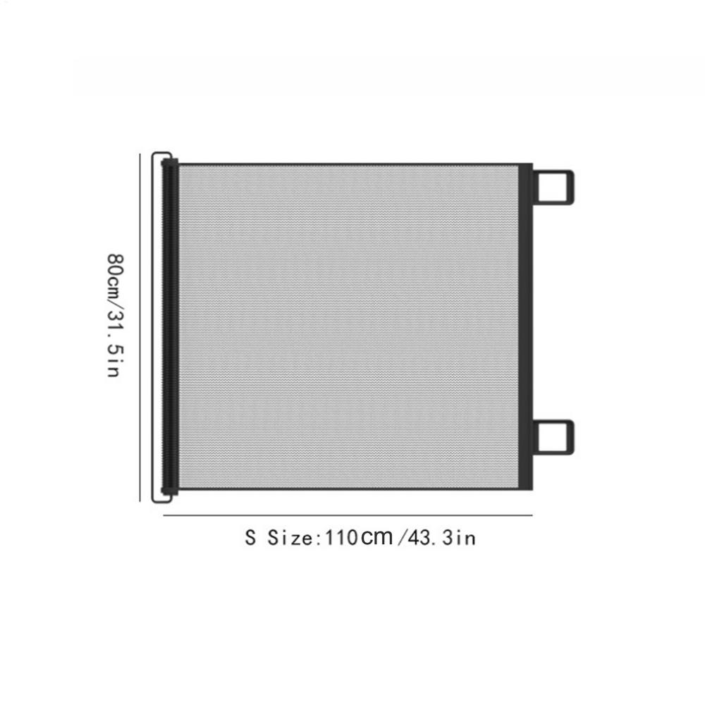 Rozsuwana bramka dla zwierząt, bramka dla psów, bramka bez wiercenia, bezpieczna siatka dla dzieci, osłona dla kota na schody wewnętrzne, patio, kominek, taras.: Czerwony
