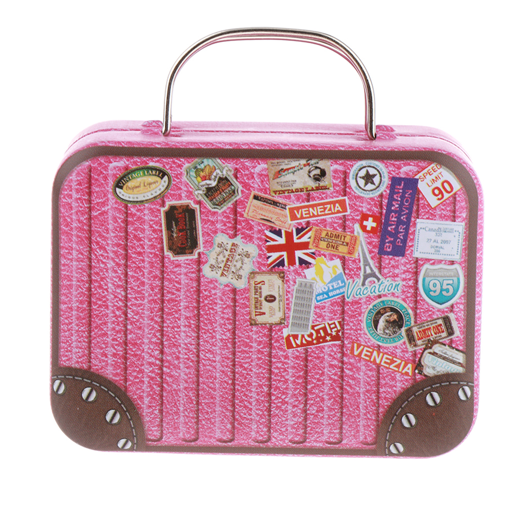 1/6 dukke dukkehus miniature legetøj retro bagagerum kuffert kuffert bagage rejsetaske: C