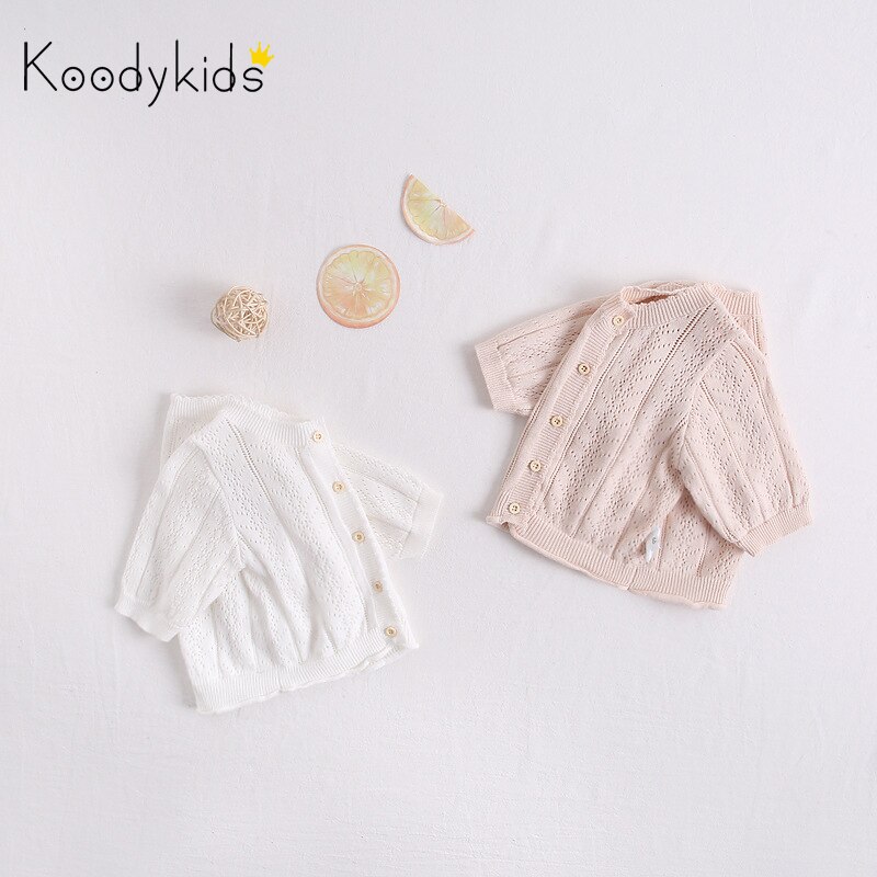 Koodykids Spring Autumn Baby Boy Girl Knitted Sweater Knitting Coat Spring Sweater Hat Baby Boy Knitting Outer Top Clothes