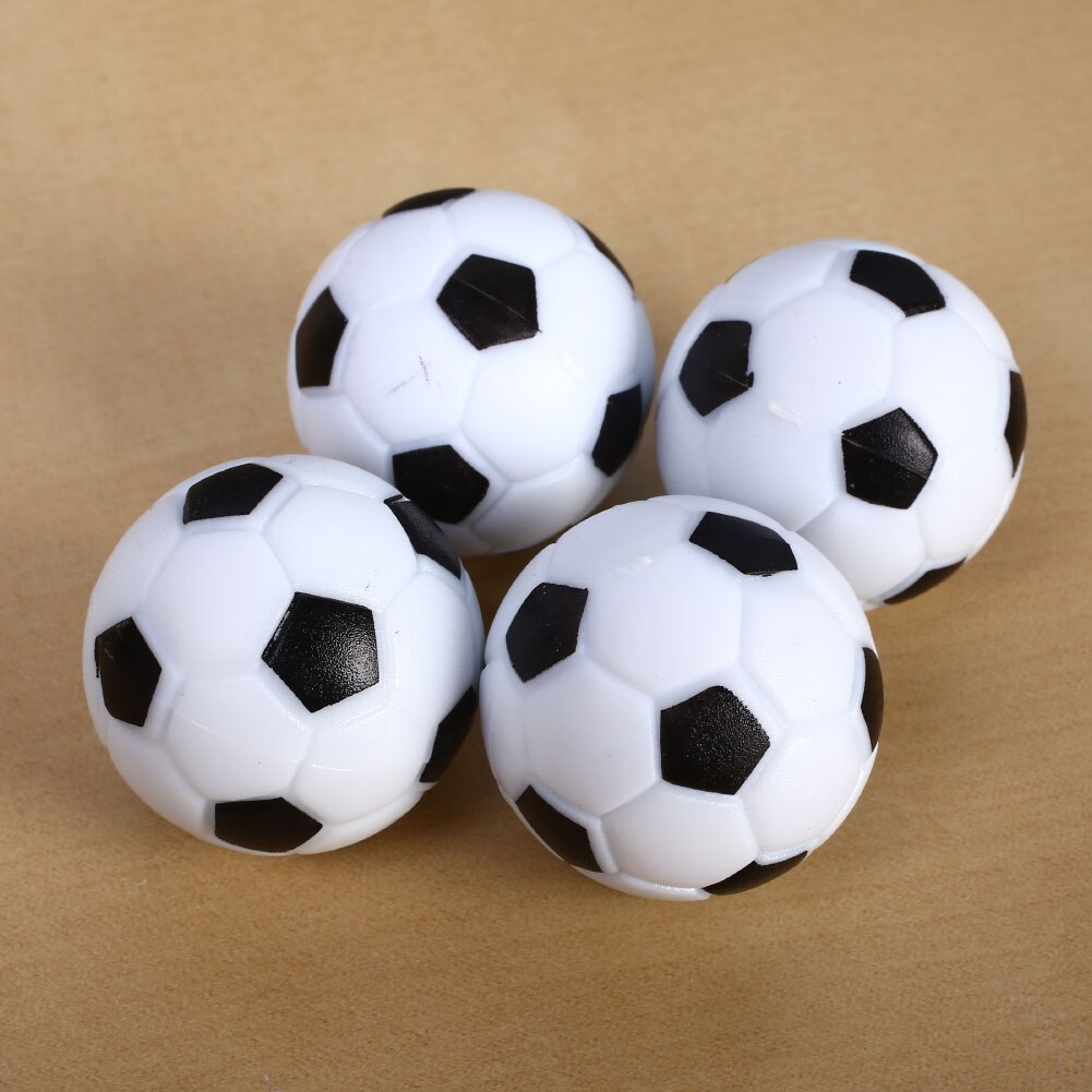 Rolig plast 4 st 32mm fotboll bord boll fotboll fussball spel svart+vit