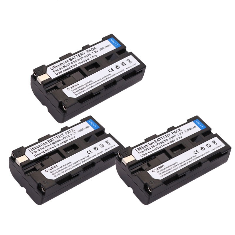 5x 7.4V NP-F550 NP F550 NP-F570 NP F570 F330 F530 Rechargeable Li-ion Camera Battery For Sony NP-F330 F750 CCD-SC CCD-TR: 3battery