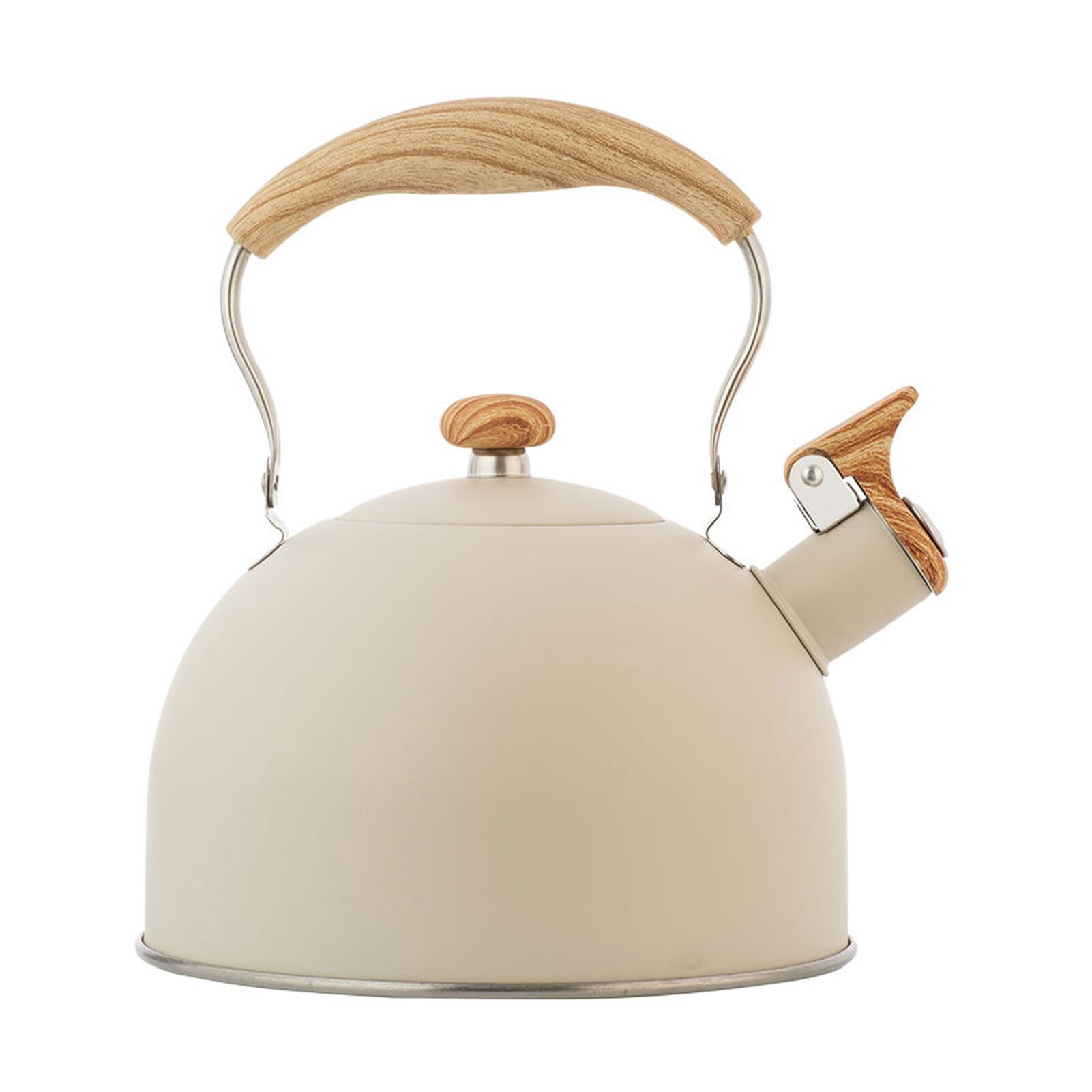 2.5L Stainless Steel Whistling Tea Kettle Food Grade Tea Pot for Make Tea Boil Water Compatible with Gas Stoves Induction Cooker