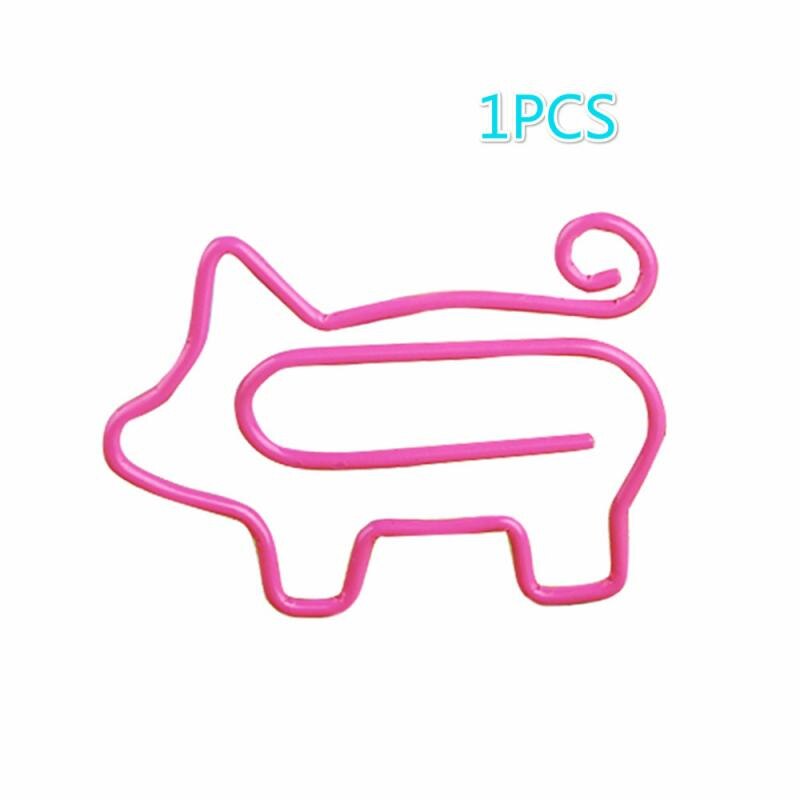 dessin animé petit mignon cochon à queue bouclée doux mignon trombone fournitures de bureau pratique pratique belle: 1pcs