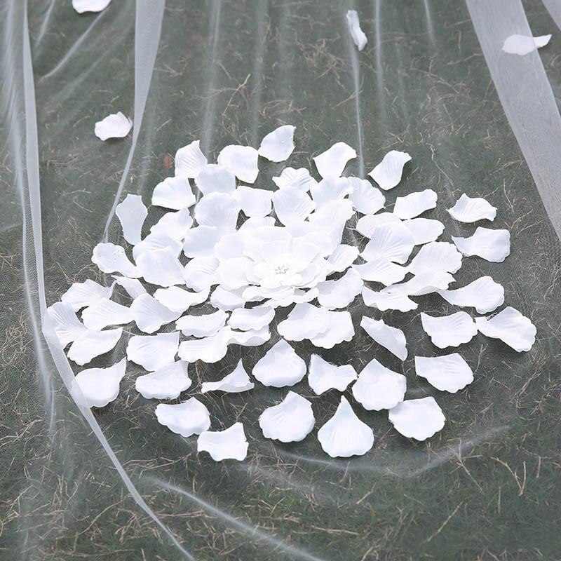 2T Petals Wedding Veil Cathedral Length Flowers Bridal Veils Cover Face Bride Veil Wedding Accessories