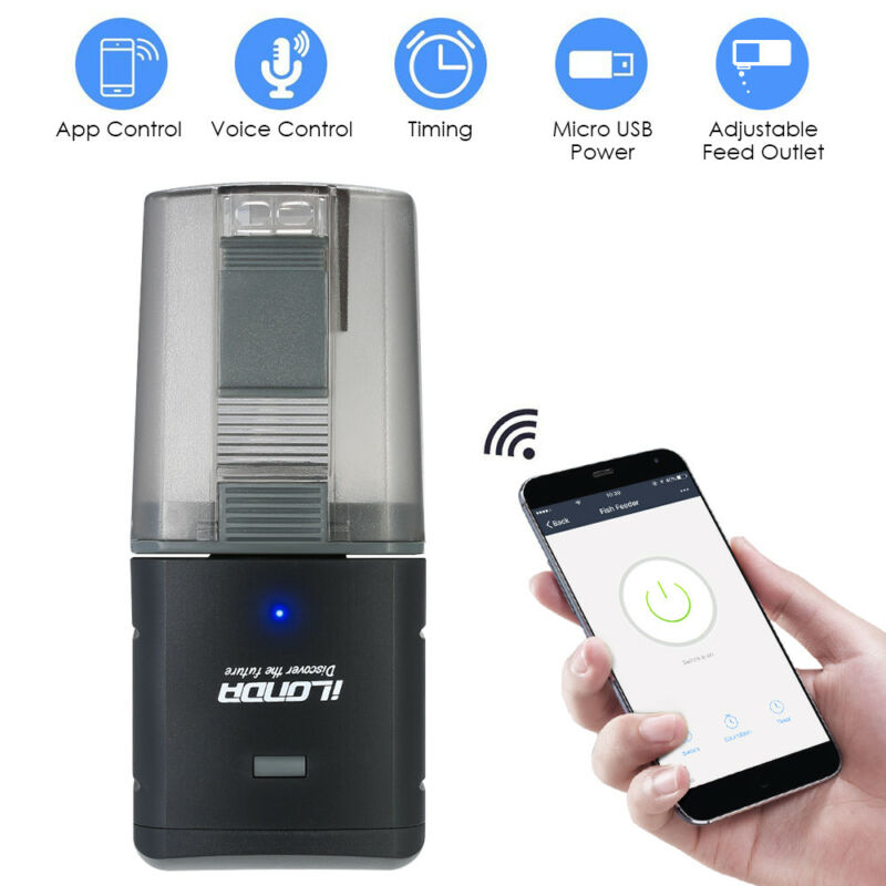 WIFI Programmable Automatic Fish Feeder Aquarium Tank Portable Fish Feeder Tools Timer Feeder Auto Fish Food Dispenser