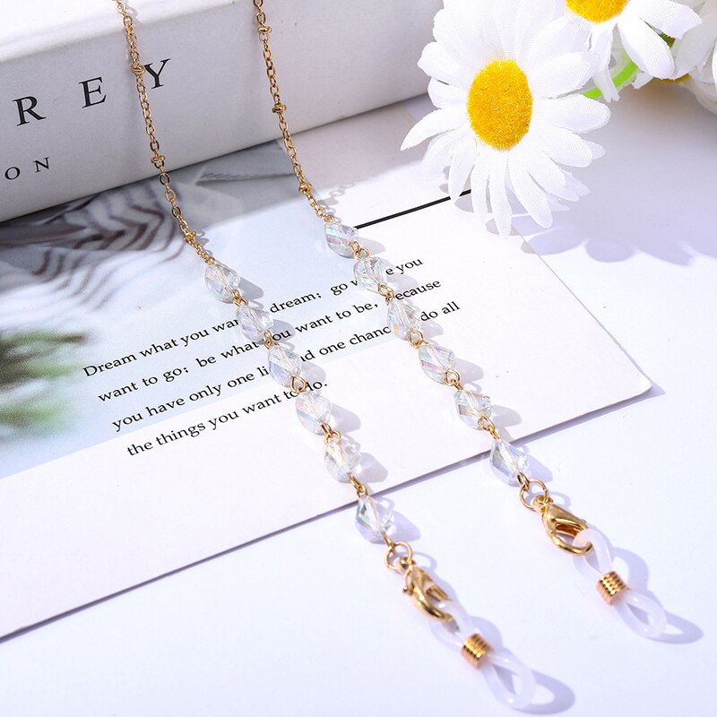 neue Kristall Perlen Ketten Für Maske Masking Sonnenbrille Gläser Perle Kette Brillen Brillen Lanyard: 8