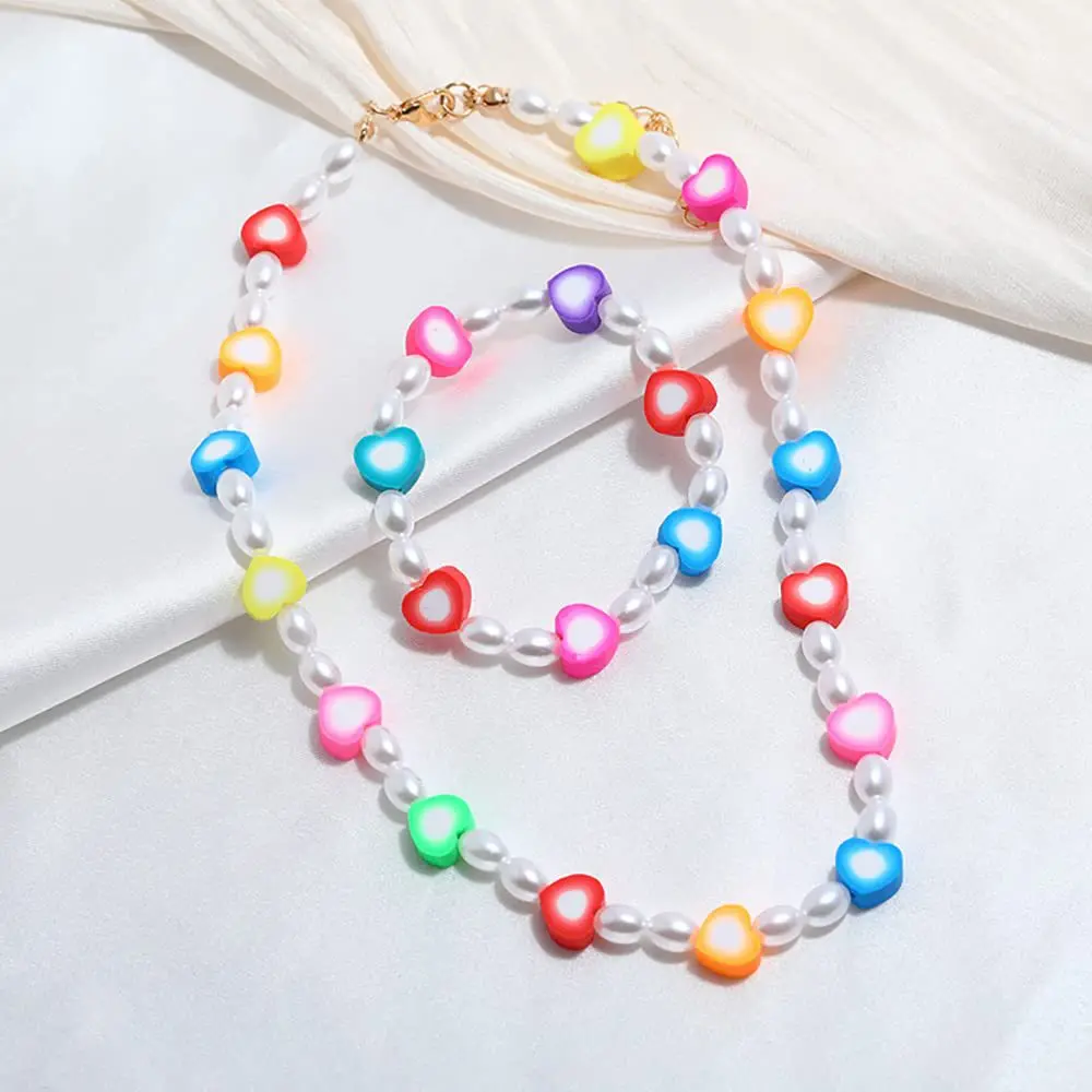 Juego de cuentas de arcilla polimérica, Kit de cuentas de perlas de imitación con letras, caja de de cuentas de cerámica blanda simple para manualidades, suministros para hacer joyería