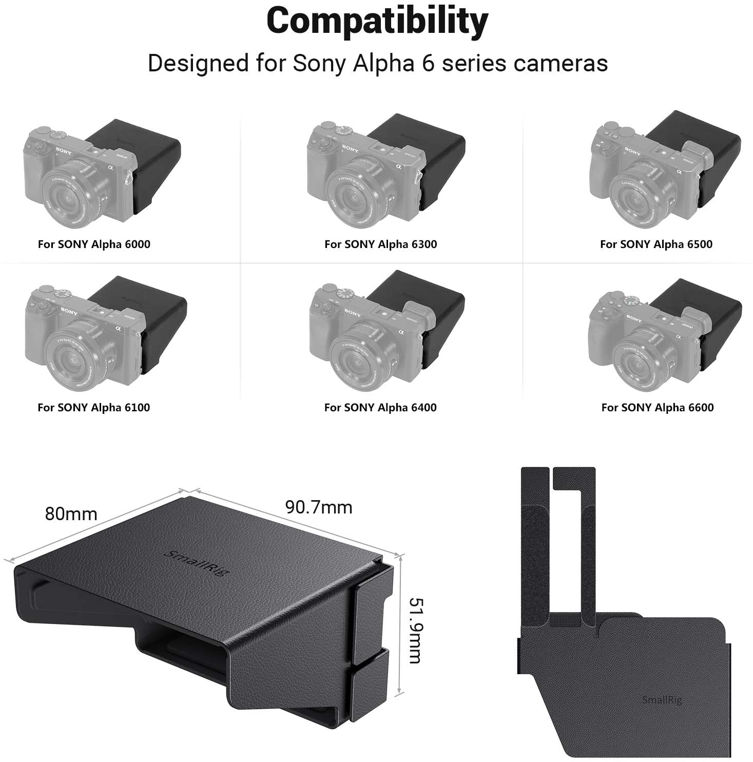 SmallRig – pare-soleil LCD pour Sony a6000/a6100/a6300/a6400/a6500/a6600, 2823