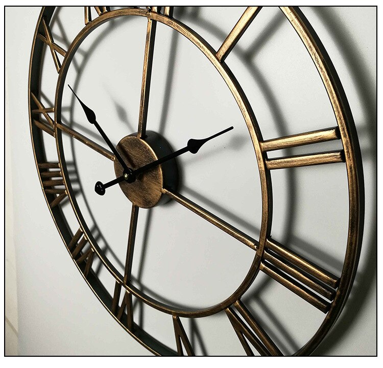 Wall Watch European Style Iron Clock Retro Clock Home Decoration Wall Clock European Retro Style Independent