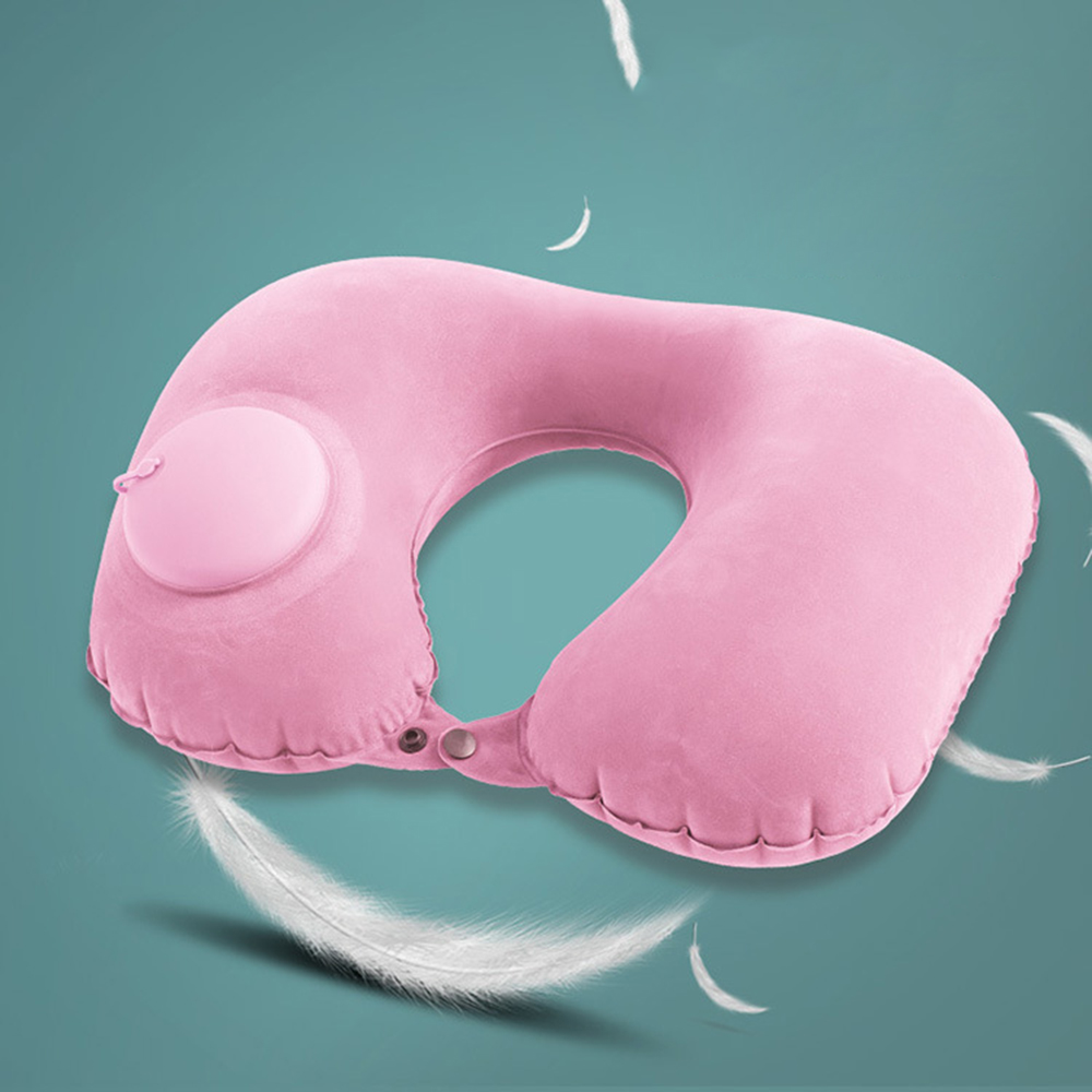 Almohada inflable en forma de U, cojín de protección para el cuello, reposacabezas portátil, soporte para cabeza y cuello,