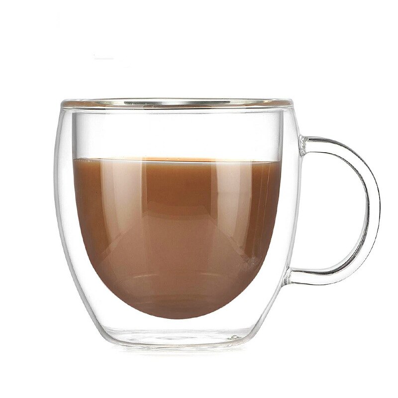 Bodum Superior Double Wall Glass Cafe Espresso Cups Mini 150ml Handle Heatproof Coffee Mug Black Tea Tumbler Teacup Tasse Tazas