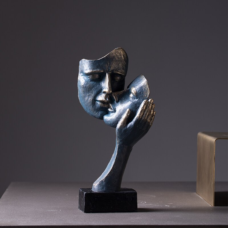 Estatuas modernas, creativas, abstractas, salas de estar de arte, muebles antiguos para el hogar y decoraciones en el norte de Europa: E