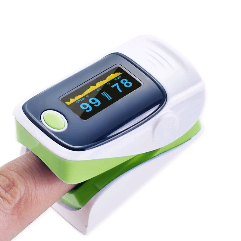 Finger Pulsoximeter Tragbare Oximetro De Pulso Fingertip Pulsoximeter Herz Rate Monitor Blut Sauerstoff Gesundheit Pflege Ausrüstung Meter: green