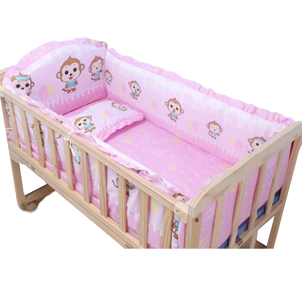 90*50cm 5 pçs/pçs/set bebê cama pára-choques puro algodão infantil conjunto de cama recém-nascido dos desenhos animados impresso protetor berço para a criança: 6