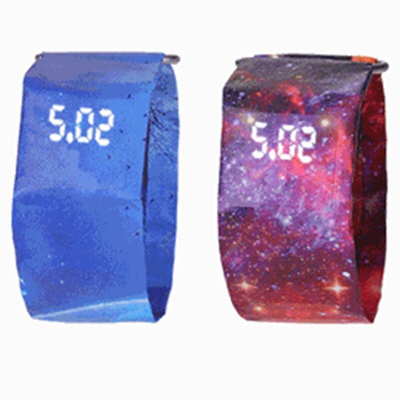 LED Paper Watch DIY Waterproof Men or Women Sport Watches Magnetic Closure Buckle Digital Watch relogio masculino