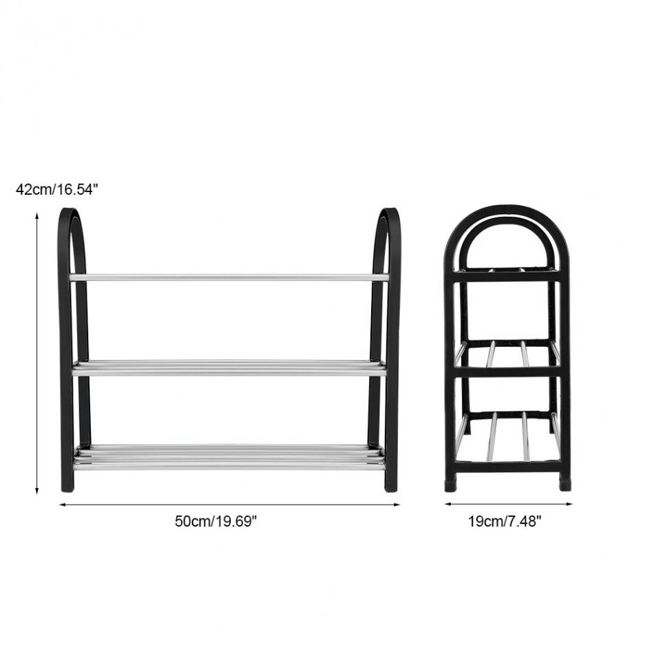 2/3/4 Tiers Stackable Shoe Rack Space Saving Shoe Tower Cabinet Storage Organizer Upholstered Shoe Rack Entryway Storage Shelf