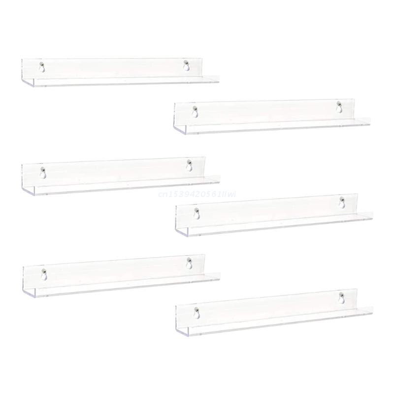 6 Pcs 2 Kleuren Acryl Display Kleine Planken Dikke Drijvende Plank Zal Niet Vallen-Off