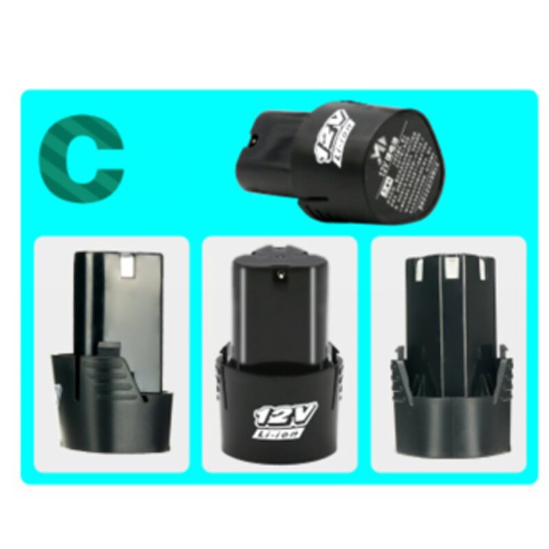 12V 4800mAh Lithium Battery 18650 Li-ion Battery Power Tools accessories For Cordless Screwdriver Electric Drill Battery: White