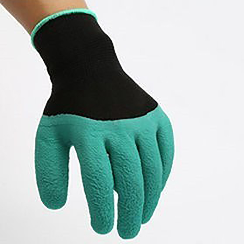 1 par hage vanntette beskyttelseshansker for graving av planlegging av glidende hansker med plastklør fingertuppene