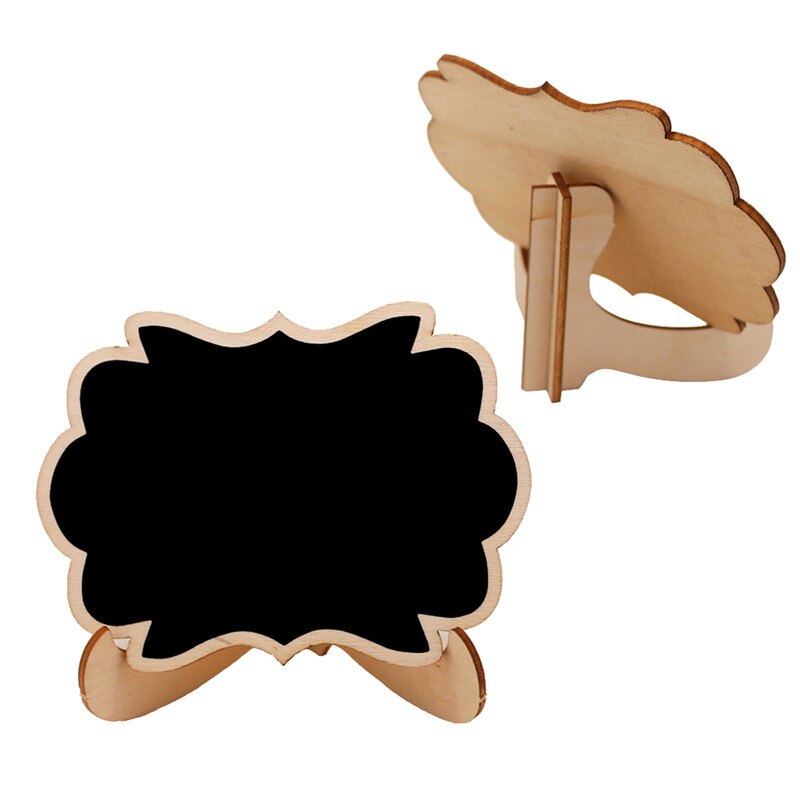 10pcs/Lot Lace shape Wooden mini blackboard Message boardFor Wedding Party Decorations chalkboards