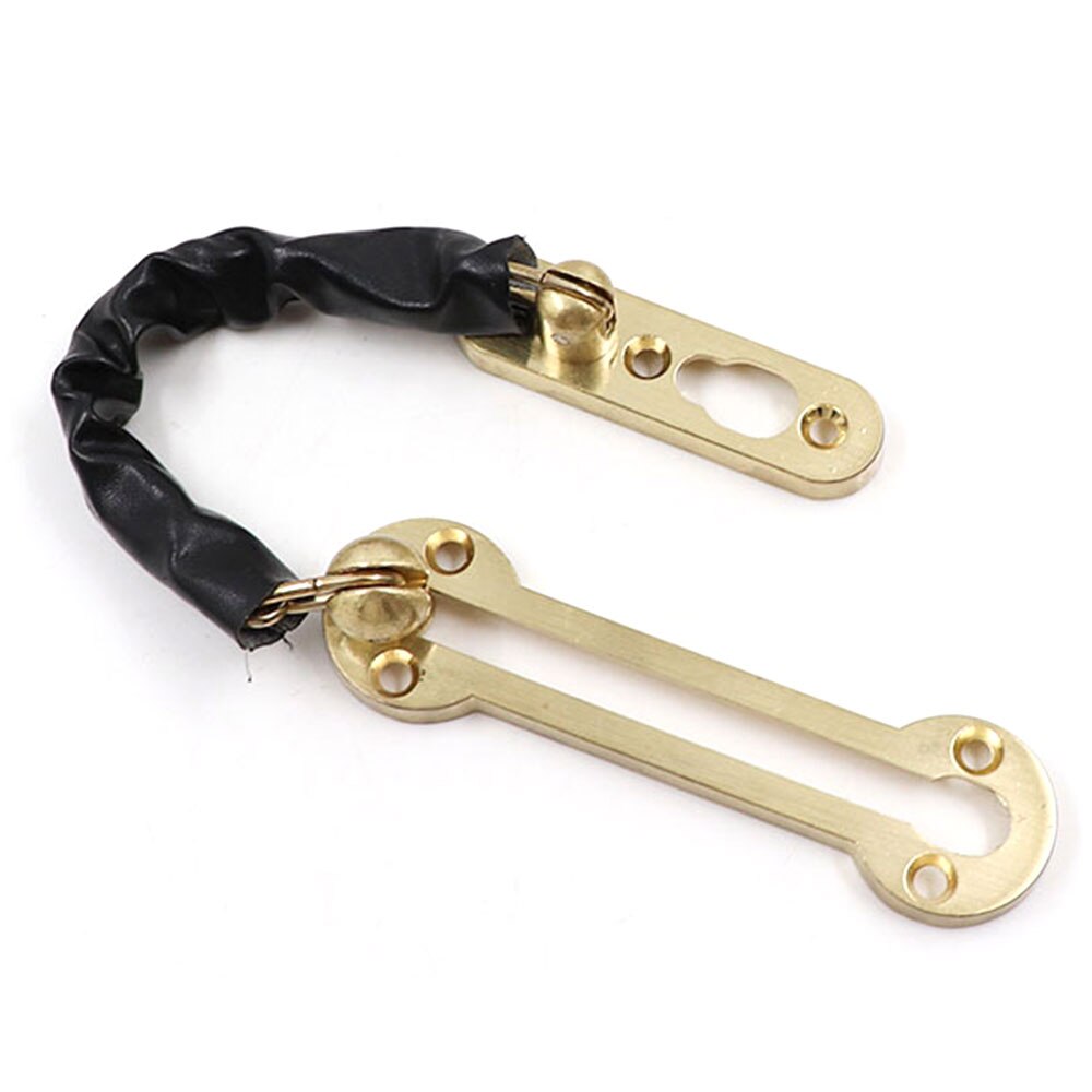 Stainless Steel Anti-theft Door Chain Latch Safety Guard Security Lock Room Door Bolt Hotel Door Chain Bolt:  Brushed gold