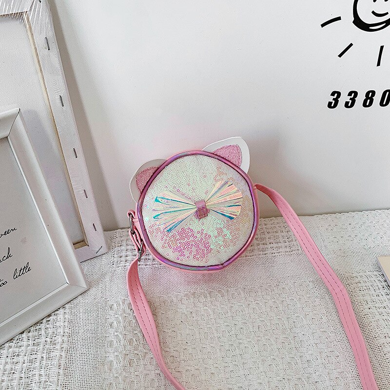 freundlicher Mini Handtasche Nette Bogen Umhängetaschen für freundlicher Kleinen Münzfach Kawaii Baby Mädchen Kupplung Geldbörse: Rosa