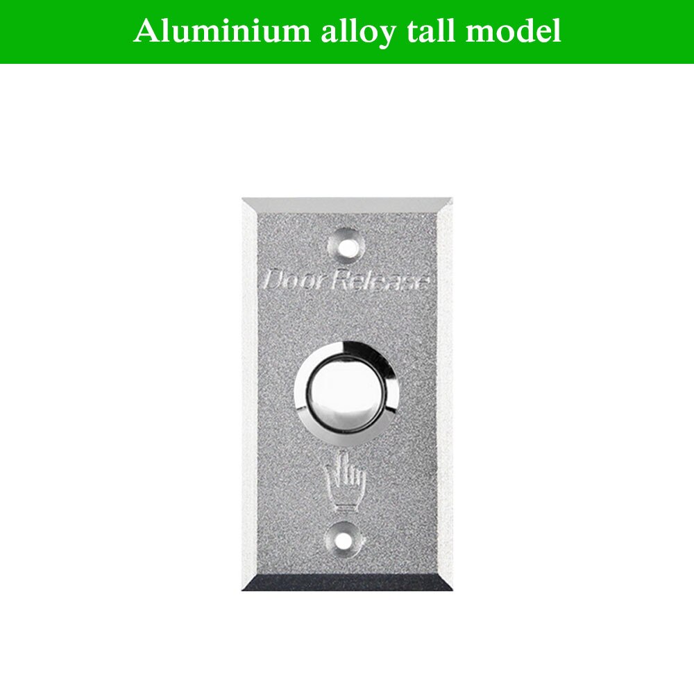 OBO HANDS Metal Door Exit Button Stainless Steel Switch Push Release Alloy with LED Light 86 for Home Access Control Lock System: Aluminum tall